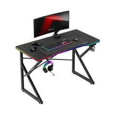 Игровой стол Huzaro Hero 1.7 RGB, черный цена и информация | Компьютерные, письменные столы | pigu.lt