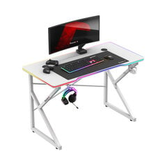 Игровой стол Huzaro Hero 1.7 RGB, белый цена и информация | Компьютерные, письменные столы | pigu.lt