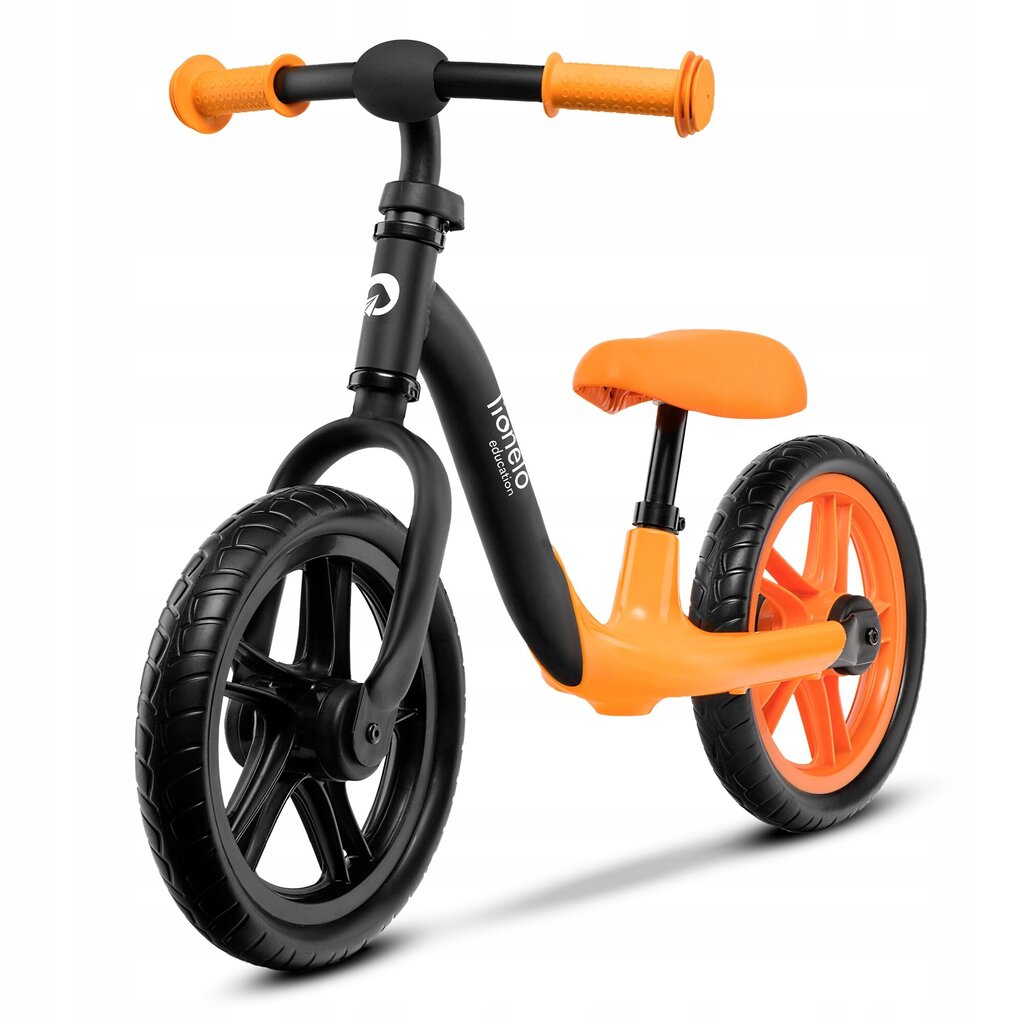 Balansinis dviratukas Lionelo Alex, juodas/oranžinis цена и информация | Balansiniai dviratukai | pigu.lt