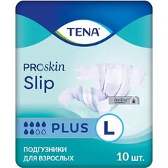 Sauskelnės suaugusiems Tena Slip Plus L, 10 vnt. kaina ir informacija | Sauskelnės, įklotai, paklotai suaugusiems | pigu.lt