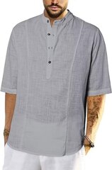 Мужская хлопковая футболка Elegancity, серая цена и информация | Рубашка мужская | pigu.lt