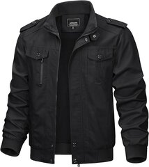 Мужская ветровка Kefitevd, хлопковая, черная цена и информация | Мужские куртки | pigu.lt