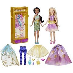 Lėlės Jasmine ir Rapunzel su drabužių ir aksesuarų spinta Disney Princess Ultimate Fashions Wardrobe цена и информация | Игрушки для девочек | pigu.lt