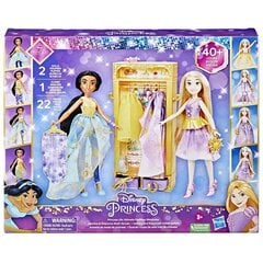 Lėlės Jasmine ir Rapunzel su drabužių ir aksesuarų spinta Disney Princess Ultimate Fashions Wardrobe цена и информация | Игрушки для девочек | pigu.lt