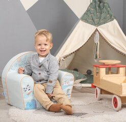 Vaikiškas fotelis Delsit, 51x33x42 cm, pilkas цена и информация | Детские диваны, кресла | pigu.lt