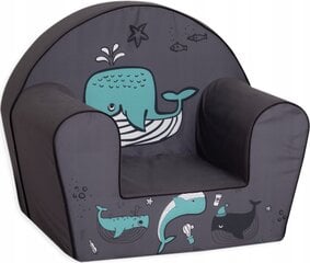 Vaikiškas fotelis Delsit, 51x33x42 cm, juodas цена и информация | Детские диваны, кресла | pigu.lt