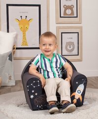 Vaikiškas fotelis Delsit, 51x33x42 cm, juodas kaina ir informacija | Vaikiški sėdmaišiai, foteliai, pufai | pigu.lt