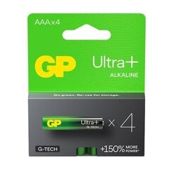 GP LR03 AAA Ultra+ (G-TECH) baterijos 4 vnt. kaina ir informacija | Elementai | pigu.lt