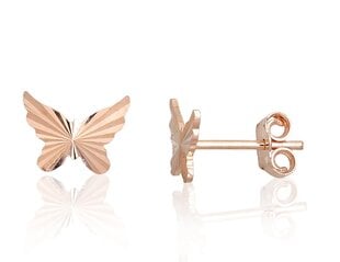 Auksiniai auskarai moterims Diamond Sky "Golden Butterfly XVI" DS02A849 kaina ir informacija | Auskarai | pigu.lt