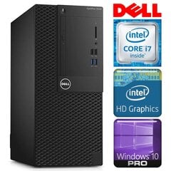 DELL 3050 Tower i7-7700 32GB 256SSD M.2 NVME+1TB WIN10Pro цена и информация | Стационарные компьютеры | pigu.lt