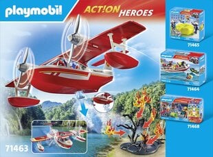 71463 PLAYMOBIL® Action Heroes, Пожарный самолет с функцией пожаротушения цена и информация | Конструкторы и кубики | pigu.lt