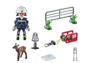 71467 PLAYMOBIL® Action Heroes, Gaisrų gesinimo misija: gyvūnų gelbėjimas цена и информация | Конструкторы и кубики | pigu.lt