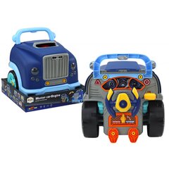 Žaislinio krovininio automobilio variklio ardymo rinkinys Lean Toys, mėlynas, 6 d. цена и информация | Игрушки для мальчиков | pigu.lt