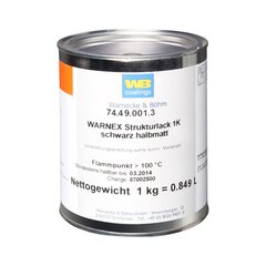 Struktūriniai dažai juodi Warnex 0131 1kg kaina ir informacija | Dažai | pigu.lt