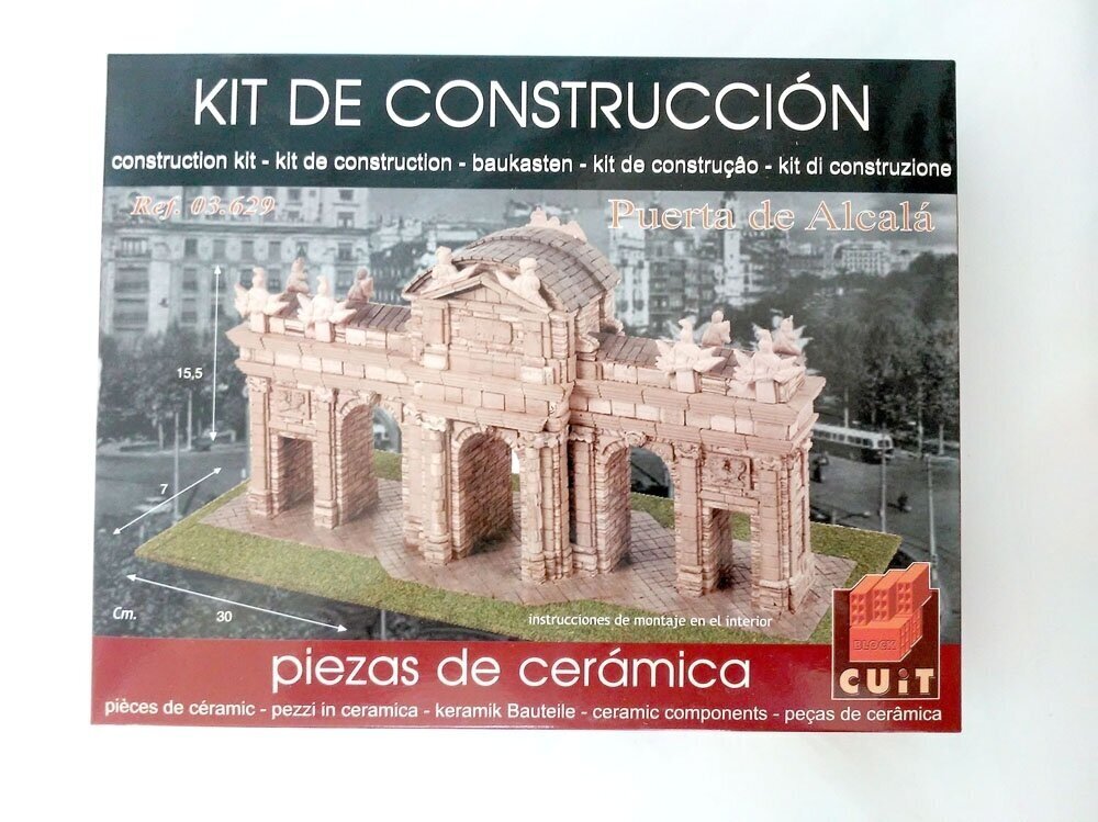 Surenkamas keraminio pastato modelis Cuit Vartai Puerta de Alcala (Madrid, Spain), 1/150, 3.629 цена и информация | Konstruktoriai ir kaladėlės | pigu.lt