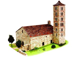 Surenkamas keraminio pastato modelis Cuit San Climent de Taüll bažnyčia (Lleida, Spain), 1/80, 3.625 kaina ir informacija | Konstruktoriai ir kaladėlės | pigu.lt