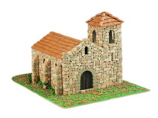 Surenkamas keraminio pastato modelis Cuit Montortalio bažnyčia, 1/60, 3.613 kaina ir informacija | Konstruktoriai ir kaladėlės | pigu.lt