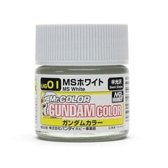 Mr.Hobby - Gundam Color краски MS White (Semi-Gloss), 10 ml, UG-01 цена и информация | Принадлежности для рисования, лепки | pigu.lt