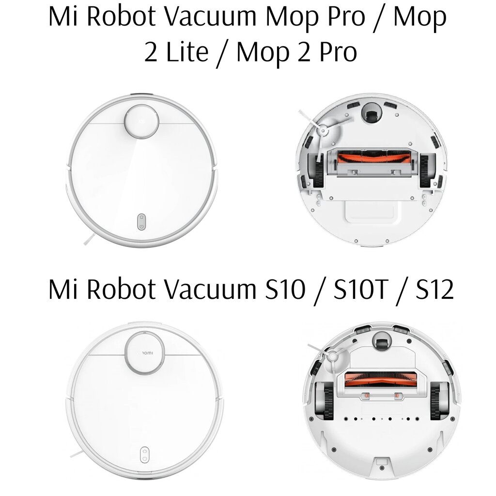 Xiaomi Mi Robot Vacuum Mop Pro / Mop 2 Lite/ Mop 2 Pro / S10 / S10T / T12 / X20, 4 vnt. цена и информация | Dulkių siurblių priedai | pigu.lt