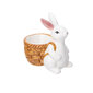 Kiaušinio puodelis kiškis su krepšeliu kaina ir informacija | Dekoracijos šventėms | pigu.lt
