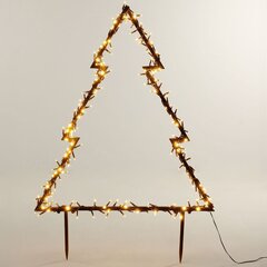 металлическая уличная елка с подсветкой 225 светодиодов 100 см цена и информация | Рождественское украшение CA1031, 10 см | pigu.lt