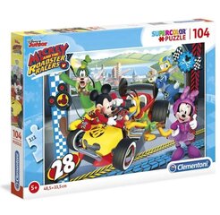 Dėlionė Mickey and The Roadster Racers Clementoni, 104d., 27984 kaina ir informacija | Dėlionės (puzzle) | pigu.lt