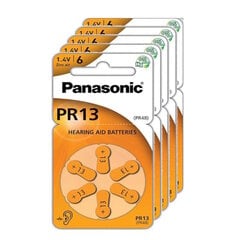 Panasonic 13 (PR48) батарейки для слуховых аппаратов, 5х6 шт., 30 шт. цена и информация | Батарейки | pigu.lt