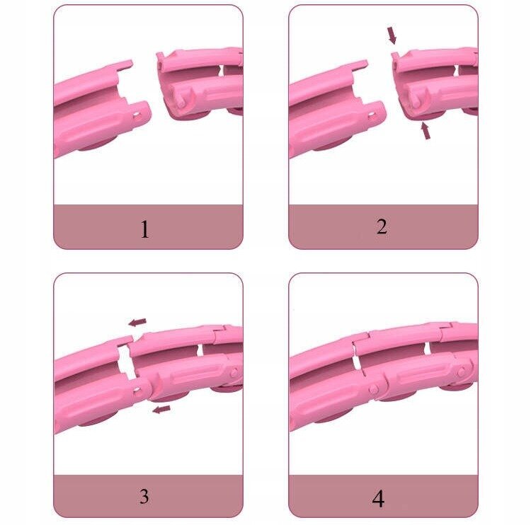 Gimnastikos lankas Fitless Hula, 70 cm, rožinis цена и информация | Gimnastikos lankai ir lazdos | pigu.lt