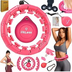 Обруч с шипами FitLess, 70 см, розовый цена и информация | Обручи, гимнастические палки | pigu.lt