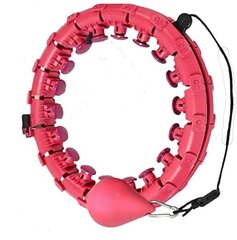 Гимнастический обруч для похудения Hula Hoop, 50-120 см,розовый цена и информация | Обручи, гимнастические палки | pigu.lt