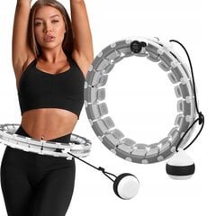Гимнастический обруч для похудения Hula Hoop, 50-110 см,серый цена и информация | Обручи, гимнастические палки | pigu.lt