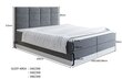 Kontinentinė lova LuxCasa Ake, 160x200 cm цена и информация | Lovos | pigu.lt