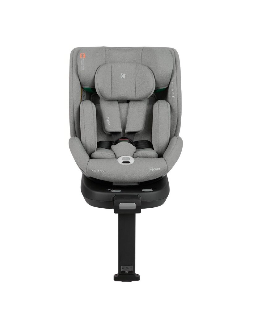 Automobilinė kėdutė KikkaBoo i-Twist i-Size, 0-36 kg, Light Grey kaina ir informacija | Autokėdutės | pigu.lt