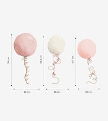 Vaikiškas interjero lipdukas Dideli rožiniai balionai цена и информация | Интерьерные наклейки | pigu.lt