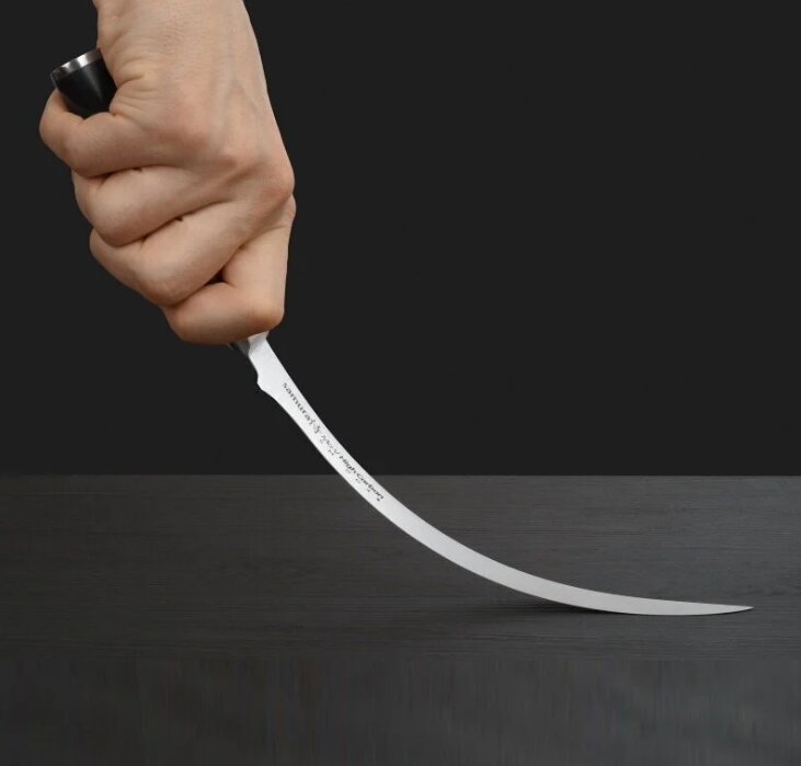 Samura ilgas mėsos peilis MO-V, 21,8 cm kaina ir informacija | Peiliai ir jų priedai | pigu.lt