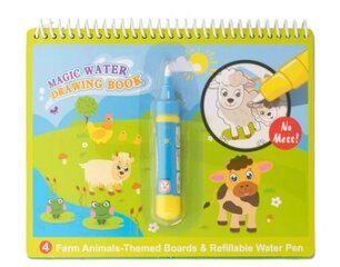 Spalvinimo vandeniu knygelė Magic Water Animals, žalia kaina ir informacija | Piešimo, tapybos, lipdymo reikmenys | pigu.lt