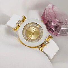 MacroFashion moteriškas rankinis laikrodis su silikonine apyranke, baltas kaina ir informacija | Moteriški laikrodžiai | pigu.lt