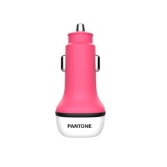 PANTONE automobilinis įkroviklis 38W PD QC 1x USB 1x USB-C PT-PDDC05 rožinės spalvos  184C kaina ir informacija | Krovikliai telefonams | pigu.lt