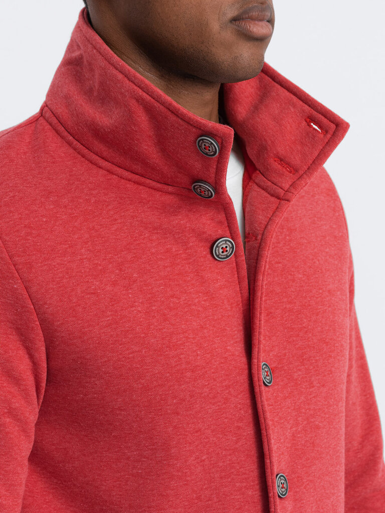 Bluzonas vyrams Ombre Clothing 0171 124744-7, raudonas цена и информация | Džemperiai vyrams | pigu.lt