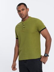 Polo marškinėliai vyrams Ombre Clothing 0156 124591-7, žali kaina ir informacija | Vyriški marškinėliai | pigu.lt