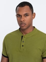 Polo marškinėliai vyrams Ombre Clothing 0156 124591-7, žali kaina ir informacija | Vyriški marškinėliai | pigu.lt