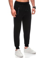 Kelnės vyrams Edoti 124516-7, juodos цена и информация | Мужские брюки | pigu.lt