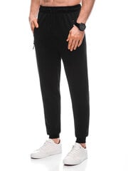 Kelnės vyrams Edoti 124504-7, juodos цена и информация | Мужские брюки | pigu.lt
