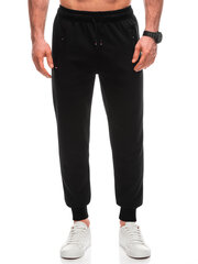 Kelnės vyrams Edoti 124498-7, juodos цена и информация | Мужские брюки | pigu.lt