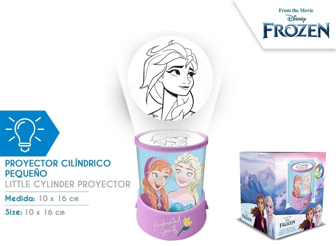 Disney Frozen vaikiškas LED stalinis šviestuvas kaina ir informacija | Vaikiški šviestuvai | pigu.lt