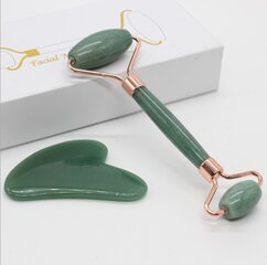 „Jade Face Massager“, ritinėlis - tamsiai žalia цена и информация | Массажеры для лица, инструменты для чистки лица | pigu.lt