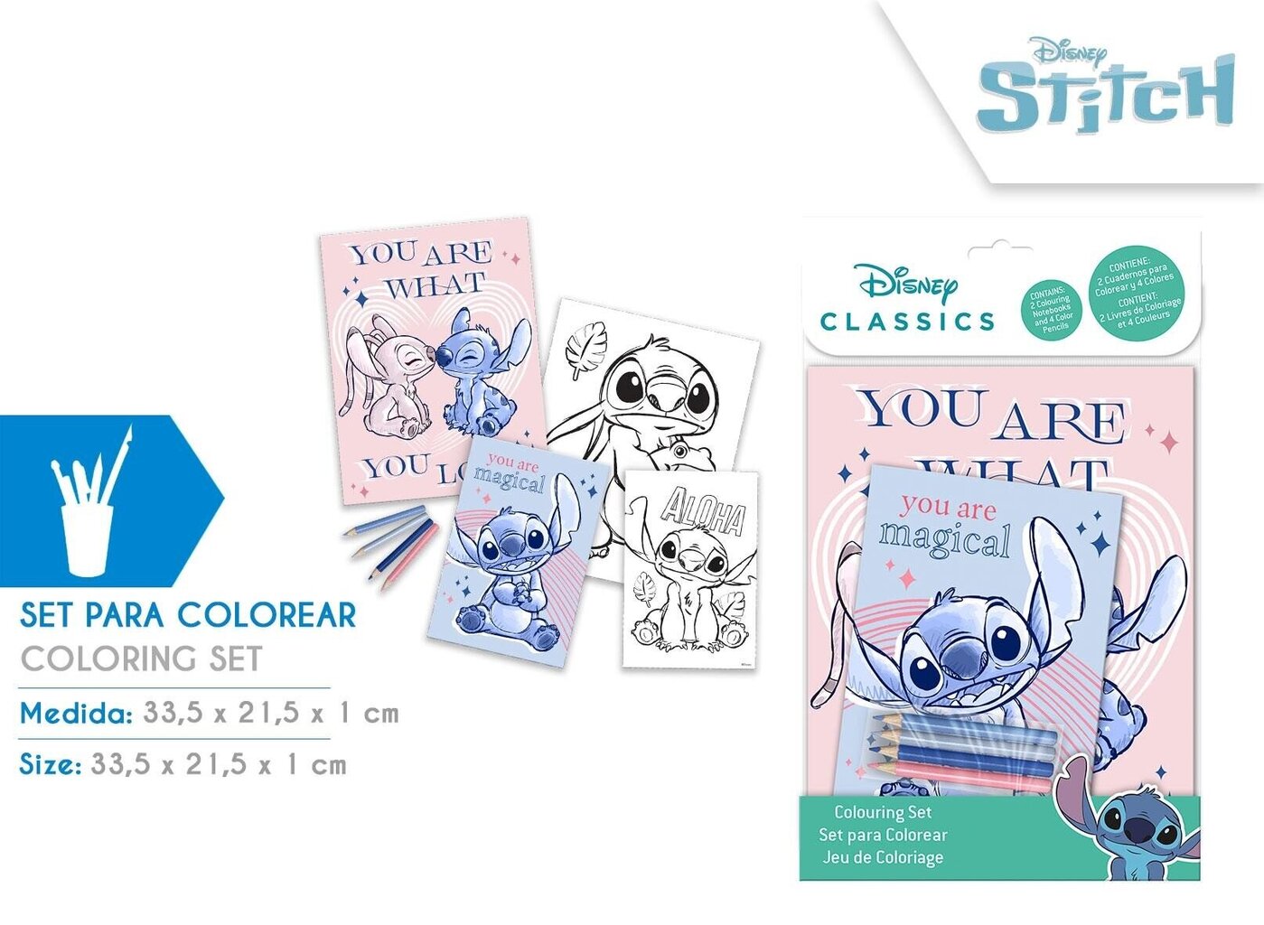 Spalvinimo knygelių rinkinys Disney Stitch kaina ir informacija | Spalvinimo knygelės | pigu.lt