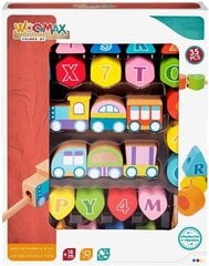Medinis traukinys su raidėmis Woomax, 35 d. kaina ir informacija | Žaislai berniukams | pigu.lt