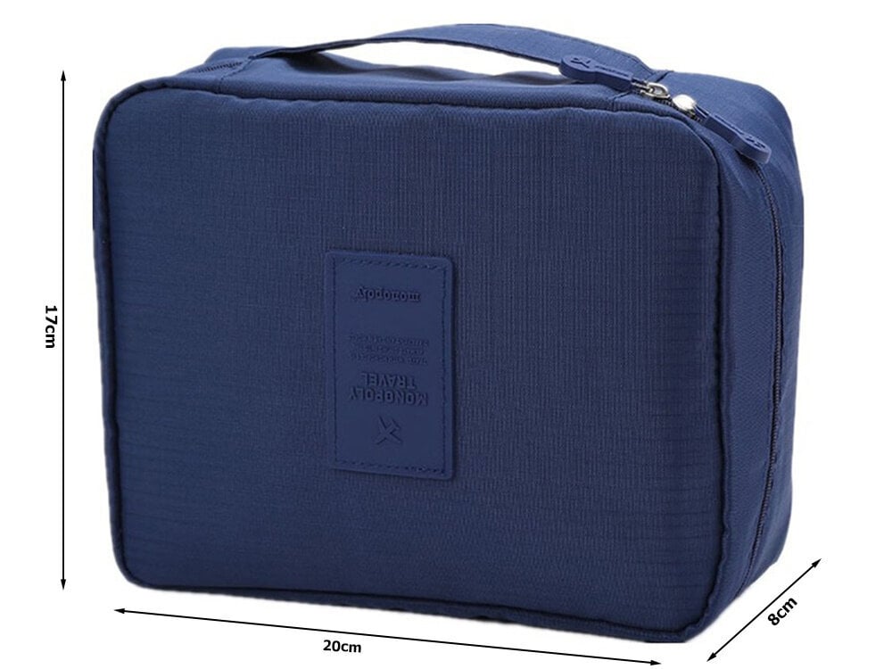 Kelioninis kosmetikos krepšys, mėlynas цена и информация | Lagaminai, kelioniniai krepšiai | pigu.lt