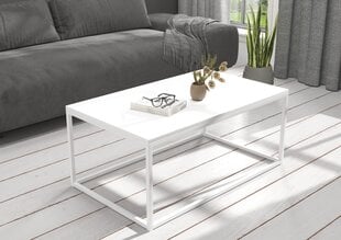 Prekė su pažeidimu.Kavos staliukas ADRK Furniture Narisa 100x60 cm, baltas kaina ir informacija | ADRK Furniture Išparduotuvė | pigu.lt